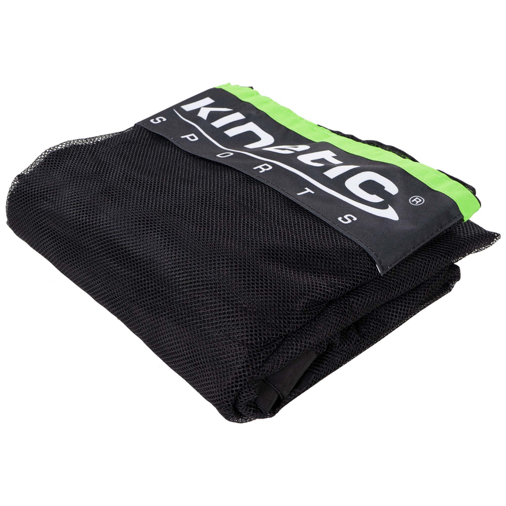 Kinetic Sports Sicherheitsnetz für 'Bungee Safety Elite' Trampolin - 244/305/366 cm mit Reißverschluss und Sicherheitsclips, UV beständig, Ersatznetz Netz Ersatznetz für Gartentrampolin