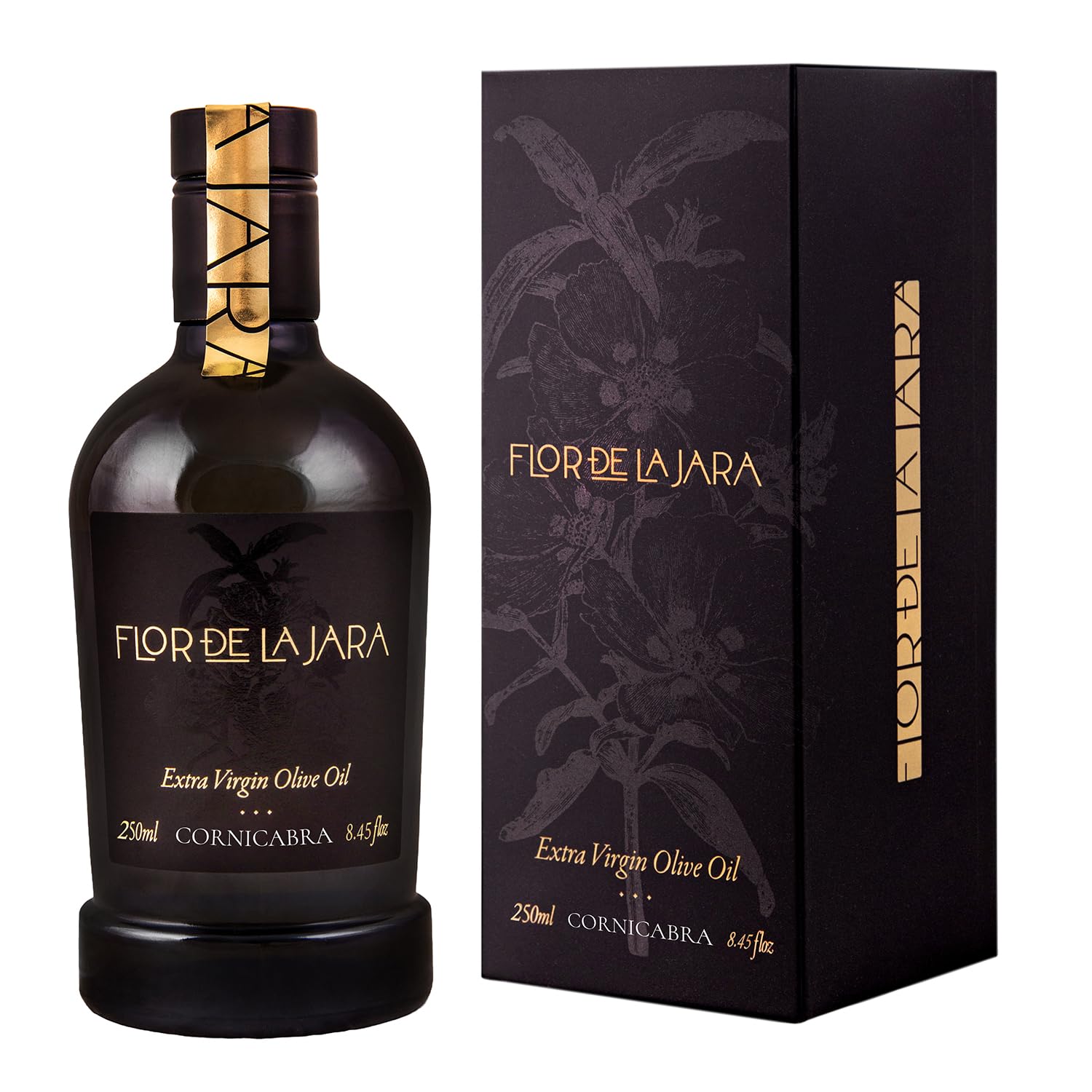 FLOR DE LA JARA Premium Extra Virgin Olive Oil from Spain, First Cold Pressed, Polyphenol-Rich, Monovarietal Picual, Hand-Harvested Olives, Family-Owned Grove, Low acidity (0,1%), 16.9 fl oz (500ml)