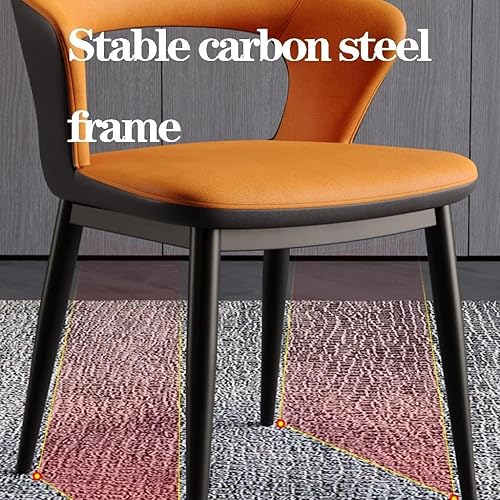 Miniatura 7 de Accent Chair, Living Room Dining Chairs PU Leather Modern Side Tub Chair with Curved Back Thick Soft Padded Seat