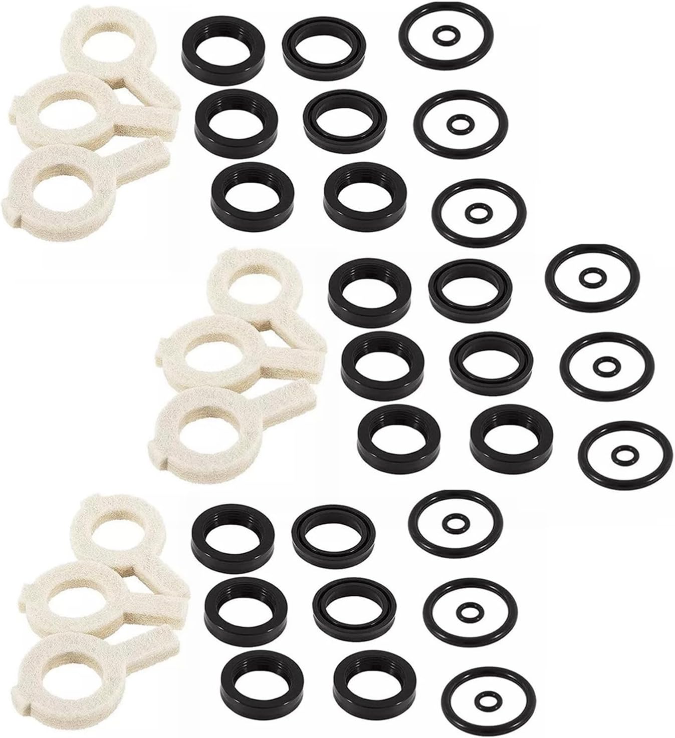 30623 Seal Kit, Pump Washer Seals Kit Fits for Cat Pump 30 31 34 310 340 350 Model (5 Frame Plunger Pump), Pack of 3