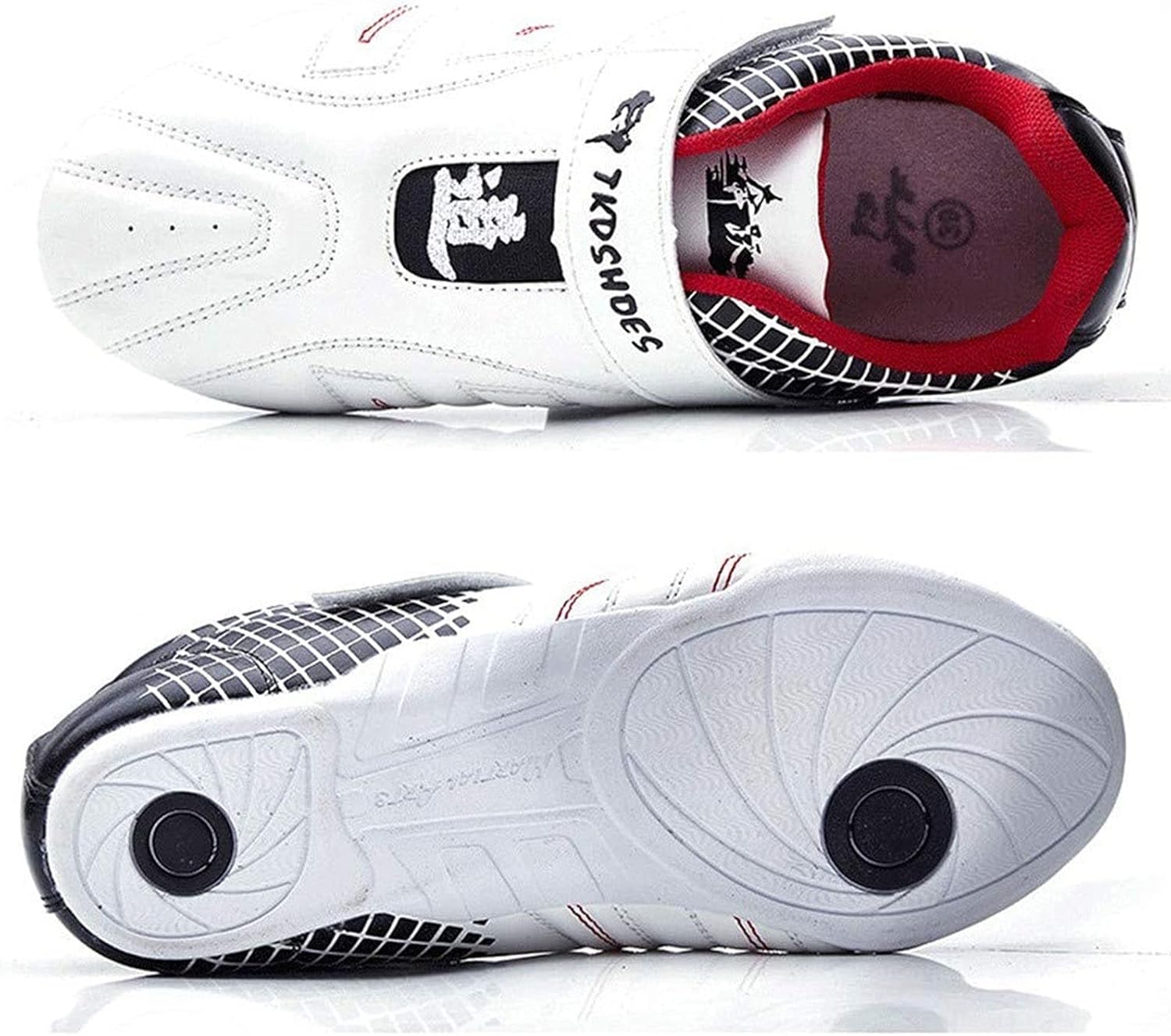 Chausson Boxe ForceRoute Chaussures Art Martiaux,Chaussures De Taichi, Chaussures De Taekwondo,Unisexe,Arts Martiaux Kung Fu Baskets Cuir,Enfants, Pour Homme Et Art Chaussures Femme 39