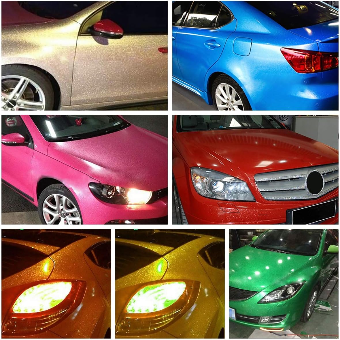 Queenbox 60x100cm Sparkle Gloss Solid Vinyl Car Wrap Film Adhesive Easy to Install Car Sticker for DIY Craft, Darkgrey