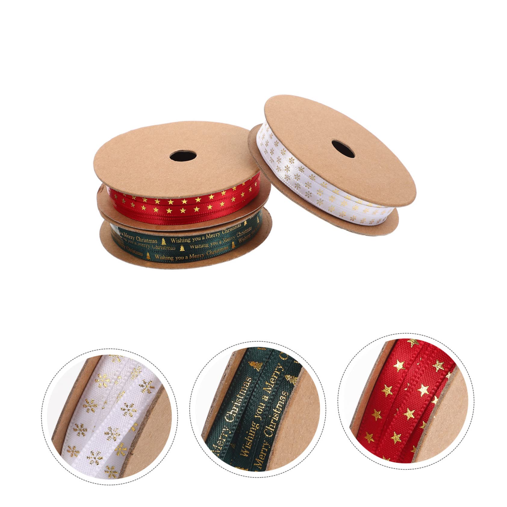 SEWACC 9rollen Geschenkband Weihnachten Dekorative Satinbänder Für Kreative Bastelprojekte Zum Verpacken Und Dekorieren Von Geschenken Blumenarrangements Und Weihnachtsbaum-dekorationen