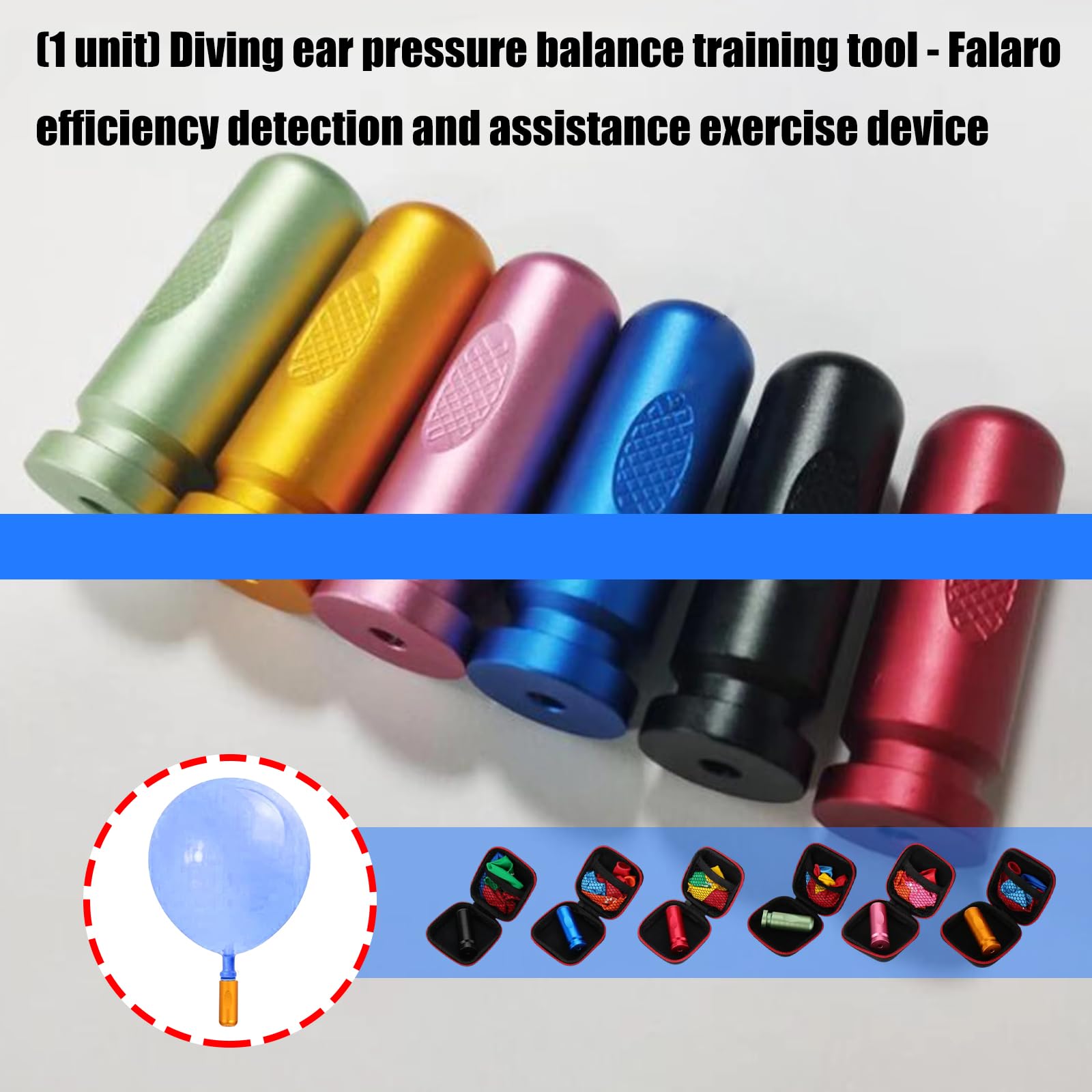 Aide à l'équilibrage d'oreille facile à utiliser pour les plongeurs - Appareil d'entraînement avec pression équilibrée Apnée et praticien de pêche. Accessoires Équipement d'entraînement de