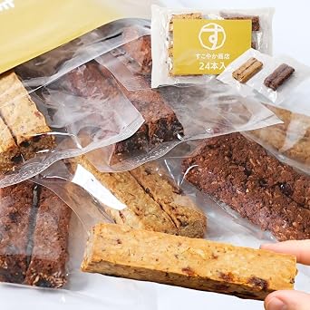 Sukoyaka Store Granola Bar Cereal Bar 24 pieces Gluten-Free Granola Value Pack Okara Cookies Diet Snack Okara-Infused 2-piece packaging 2 flavors Additive-Free Domestically Manufactured Sugar-Free