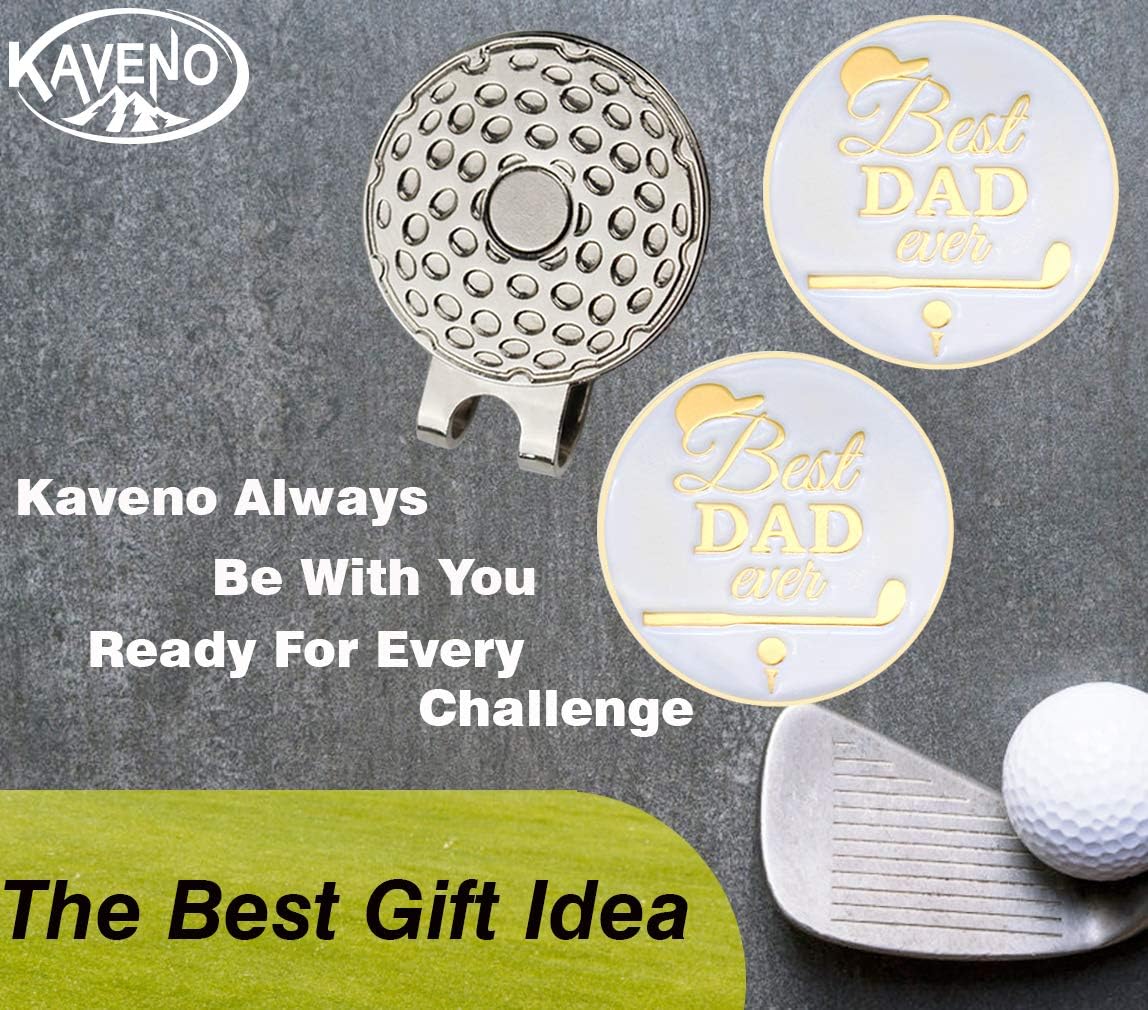 kaveno Golf Ball Marker with Golf Hat Clip, Great Gift for Any Occasion PremiumCollection (Best Dad) : Sports & Outdoors
