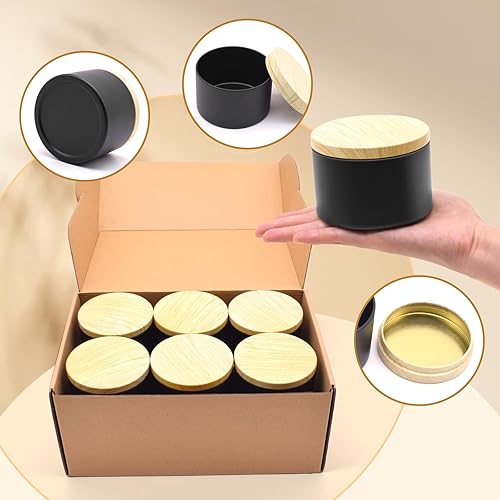 Miniatura 65 de Latas para velas de 16 onzas, paquete de 12 frascos de metal de alta calidad de 16 onzas con tapas para hacer velas, contenedores de velas vacíos a