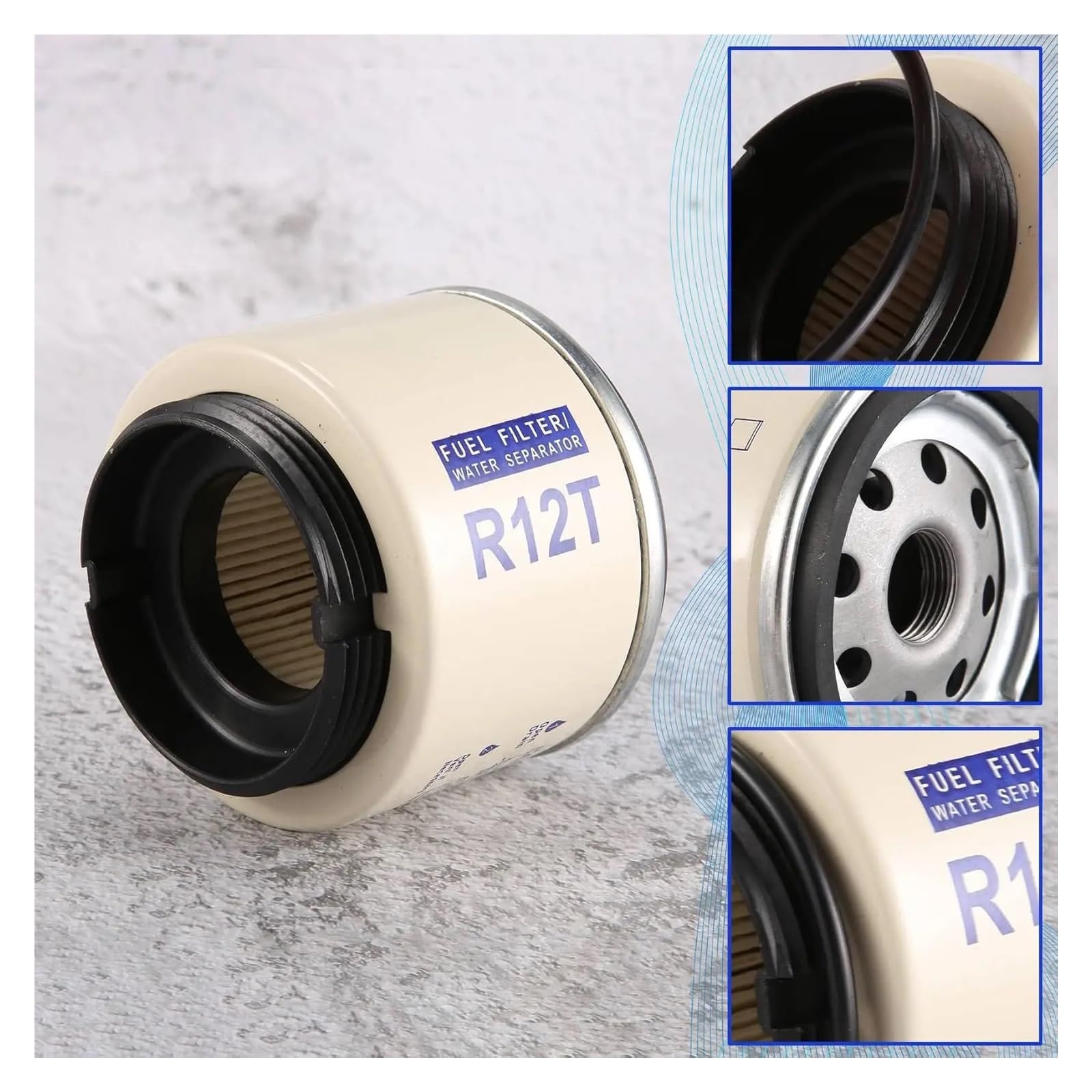 Pasuje do 140R 120AT S3240 NPT ZG1/4-19 1 szt./2 szt./4 szt. Element filtra paliwa R12S R12T separator wody i oleju turbina Diesel(4PCS)