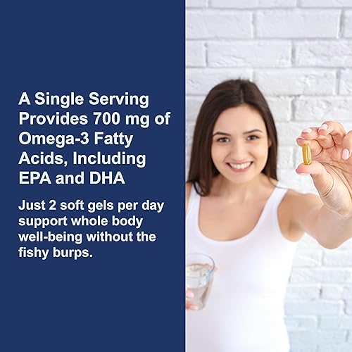 Miniatura 4 de Carlson - El aceite de pescado muy fino, 700 mg de omega-3, noruego, aceite de pescado capturado en la naturaleza, cápsulas de aceite de pescado de