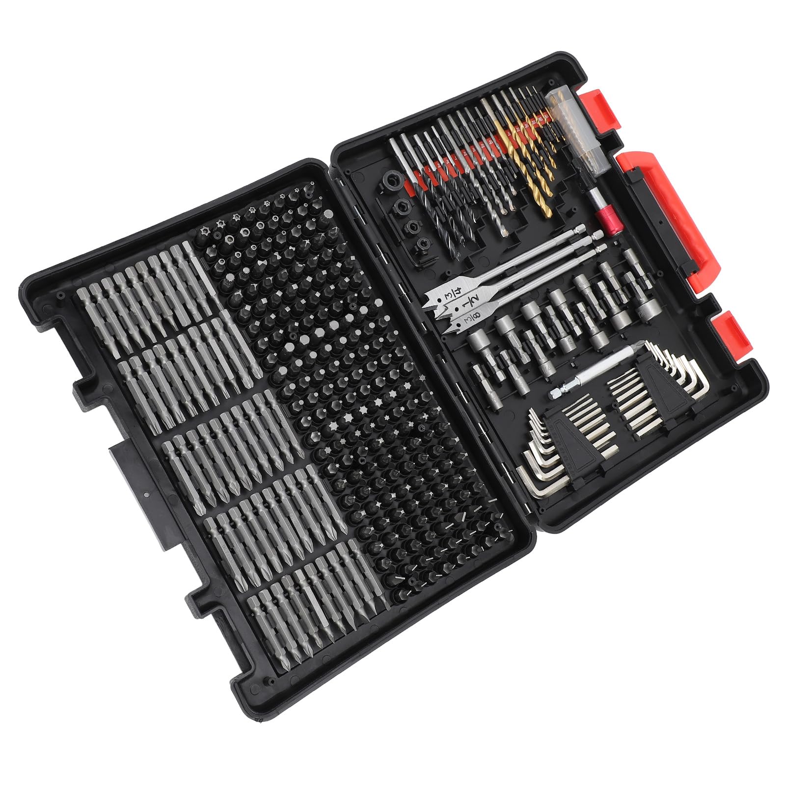 Juego de 318 piezas de puntas de destornillador y brocas de taladro, set multiusos para reparación y mantenimiento, kit completo de brocas para taladro y destornillador con caja de