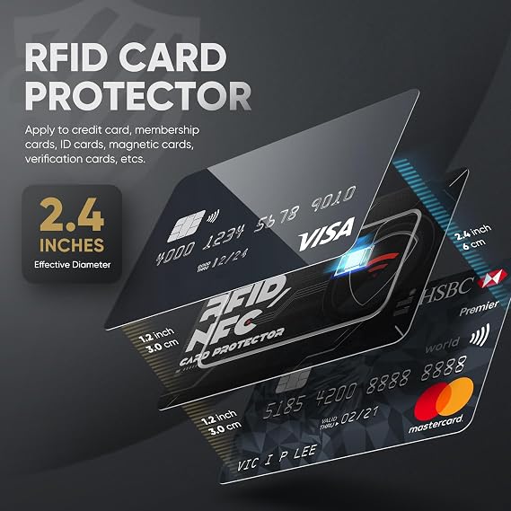VULKIT 5 Pack RFID Blocking Cards, RFID/NFC Protectors NFC Contactless Protection Wallet Shield Travel Essentials