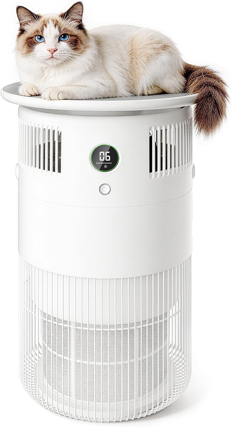 Airdog P50 Air Purifiers for Home Pets with Washable Filters Covers Up to 1290 Sq. Ft,Air Cleaner for Pet Hairs,Dander Odor Allergies,Quiet Sleep