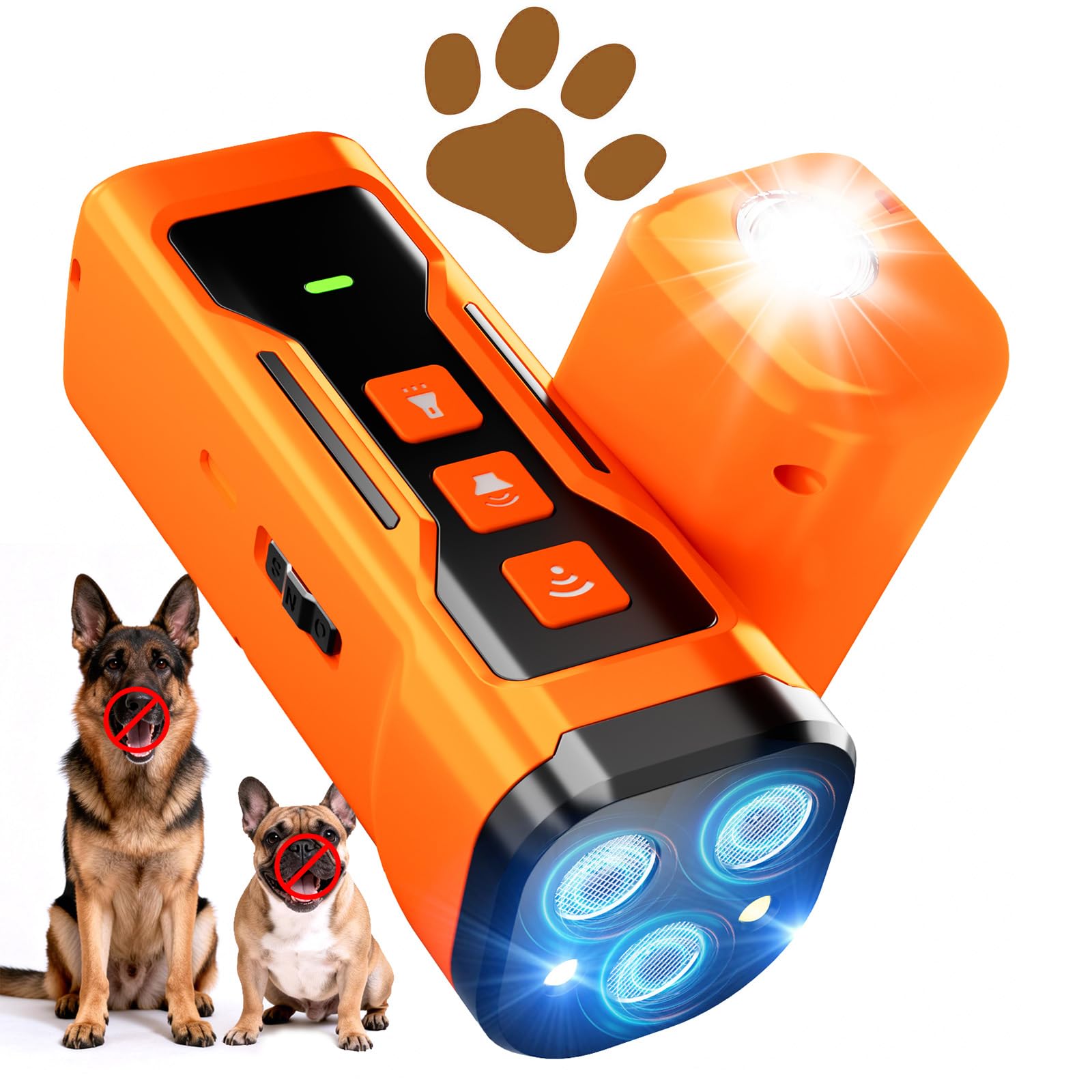 Photo 1 of iBurr Ultrasonic Dog Bark Deterrent Device - Tangerine
