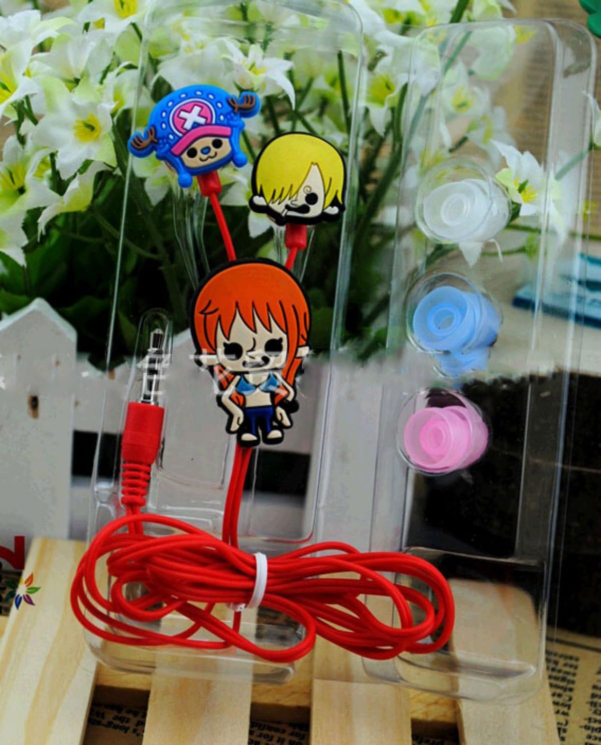 Vineds Anime One Piece Earphones Cartoon In-ear Headphones Headset (Nami)