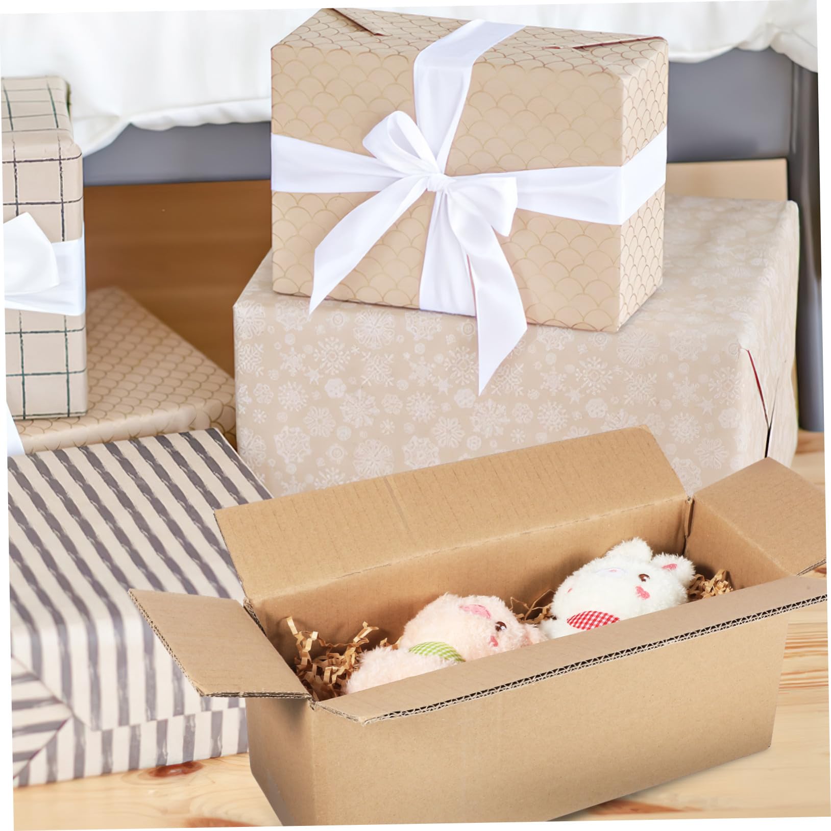 10piezas Cajas Exprés Para Envío Cajas De Cartón Corrugado De Correo Para Pequeñas Empresas Para Embalaje De Mudanzas y Envíos Postales