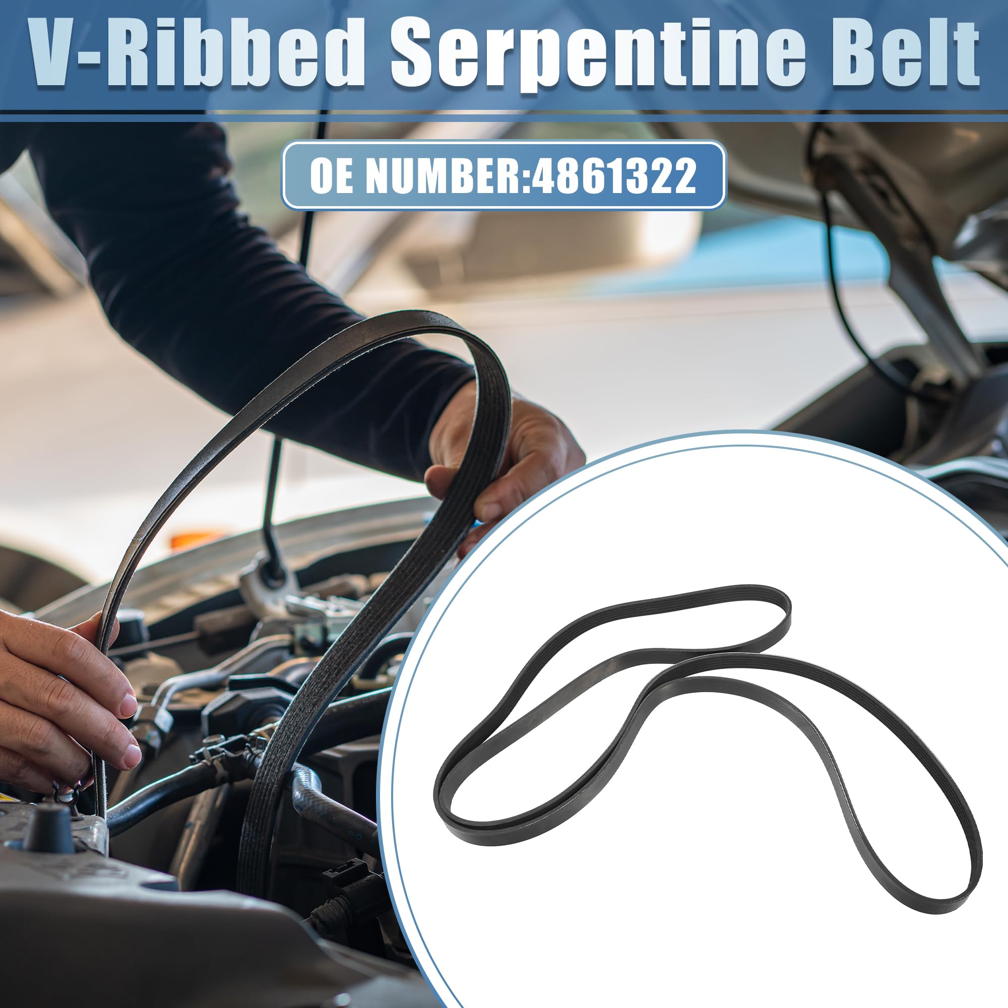 Amazon.com: ACROPIX Car Engine Multi V-Ribbed Serpentine