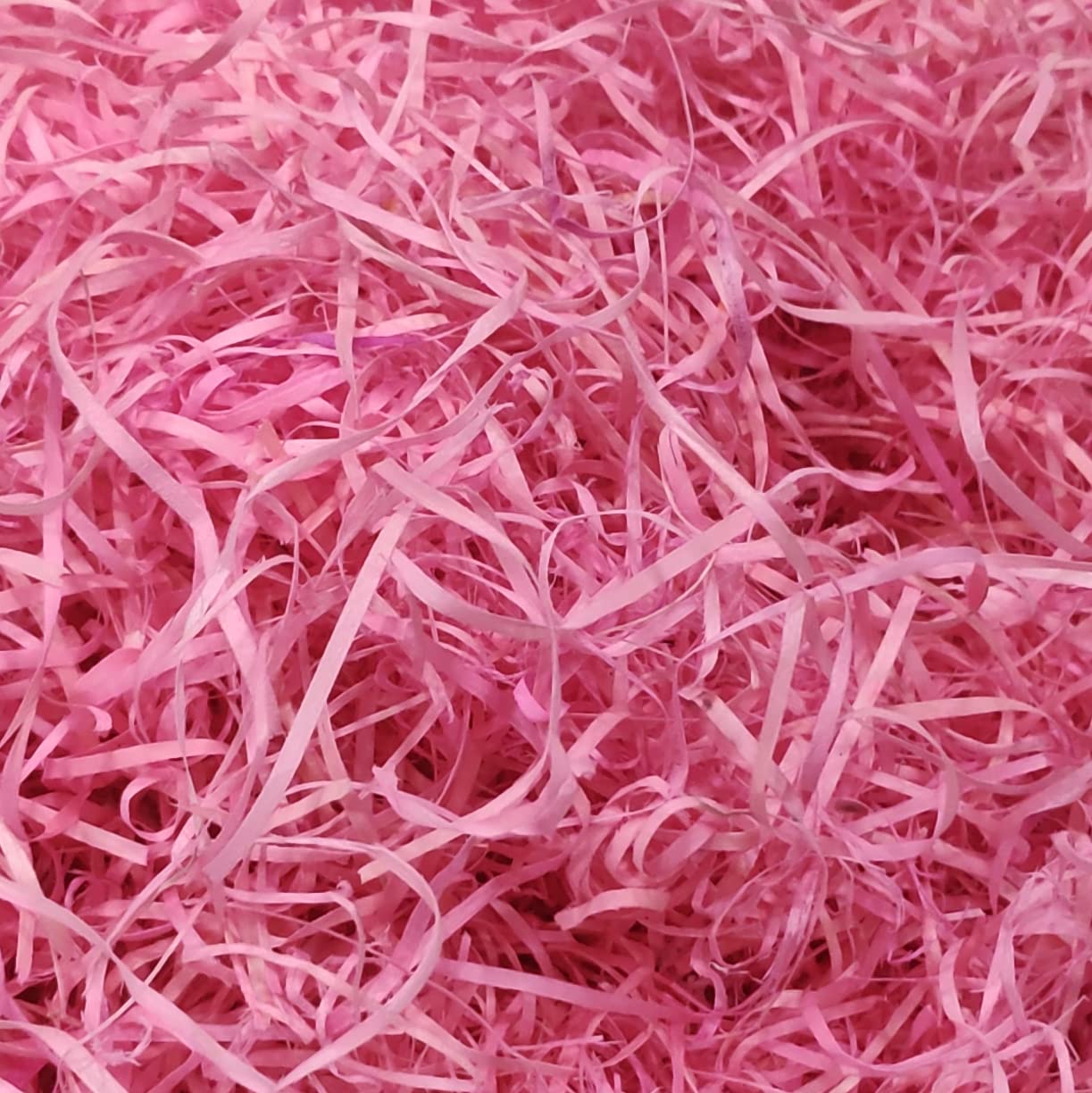 CRAFTY WHEELS Wooden Shredded Paper Grass for Packing (1 Pack of 80grm) Decoration, Hamper, Basket Filling, Gift, Box, Craft, DIY Raffia Confetti Paper Fillers Strips(Pink)