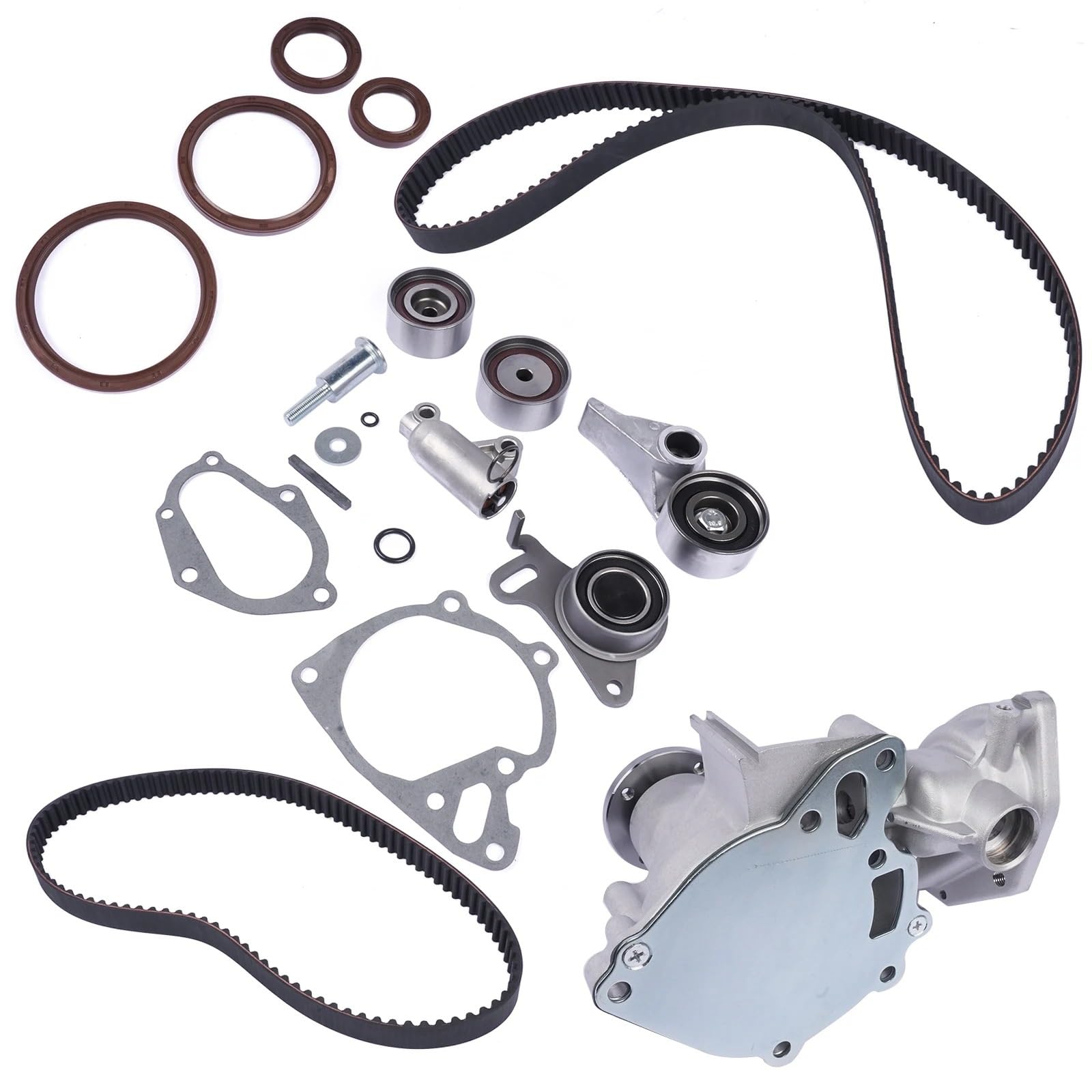 Bomba Auxiliar Automóvil Bomba Agua + Kit Correa Distribución Para Mitsubishi L200 Para Shogun Para Pajero 2,5 DI-D 1300A045 VKM75676 Bomba Agua Coche