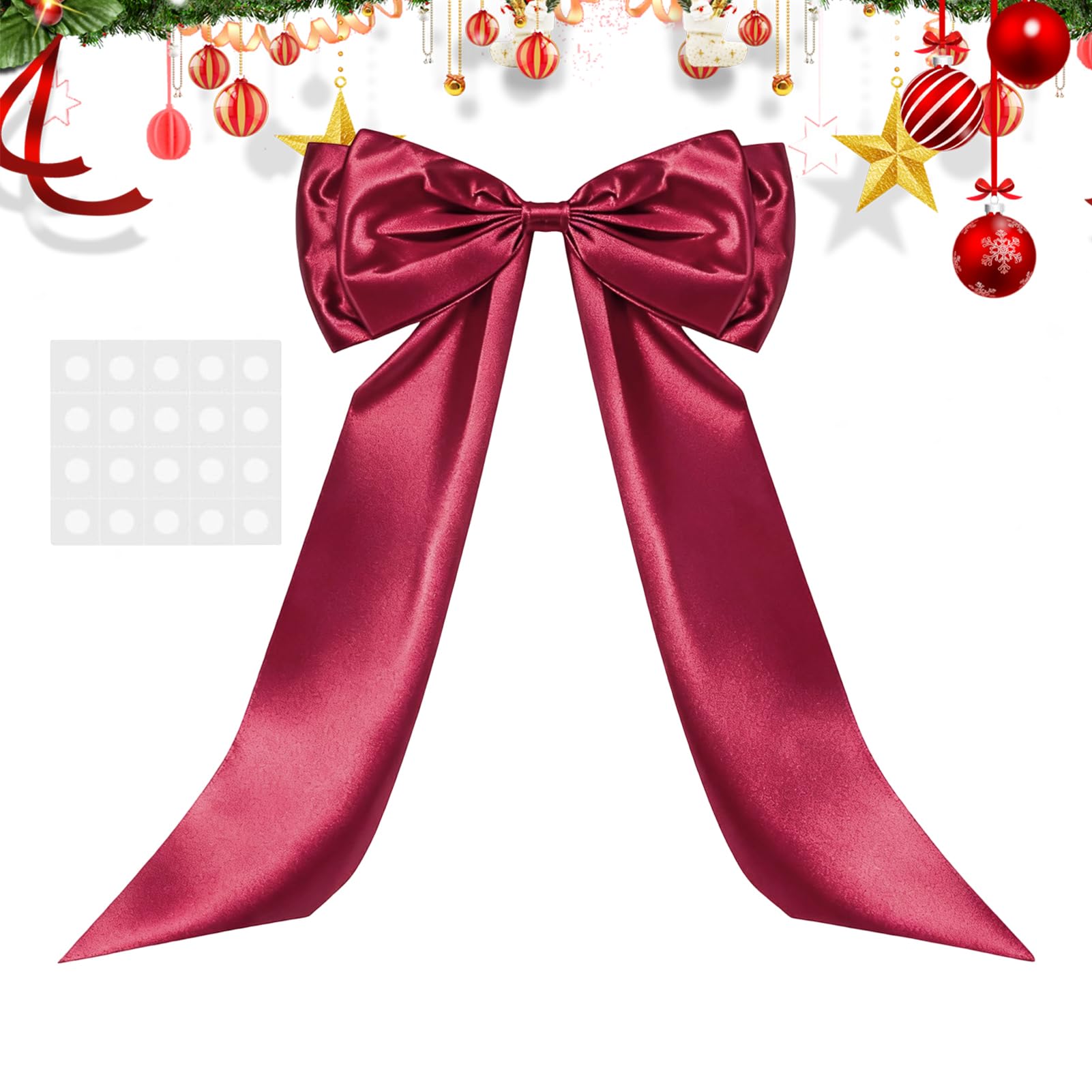 Lazos para árbol de Navidad grandes como decoración del hogar para salón y dormitorio