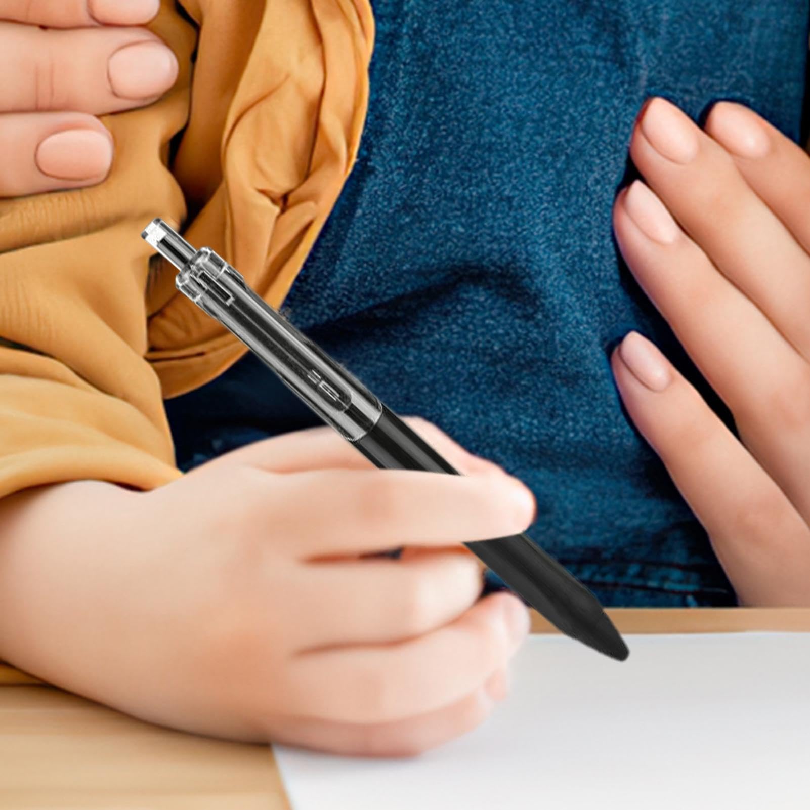Mxshc Kugelschreiber-Set Mit Schwarzer Tinte – 5 Stück 0,5-mm-Stifte Für Schule, Uni, Büro Und Homeoffice