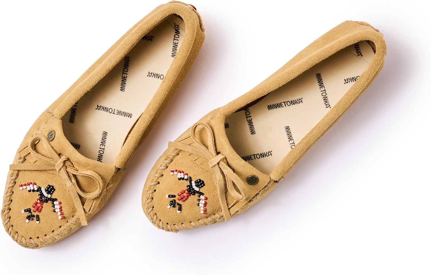 Minnetonka Women's Thunderbird Animikii Soft Leather Sole Beaded Moccasins - Image 2