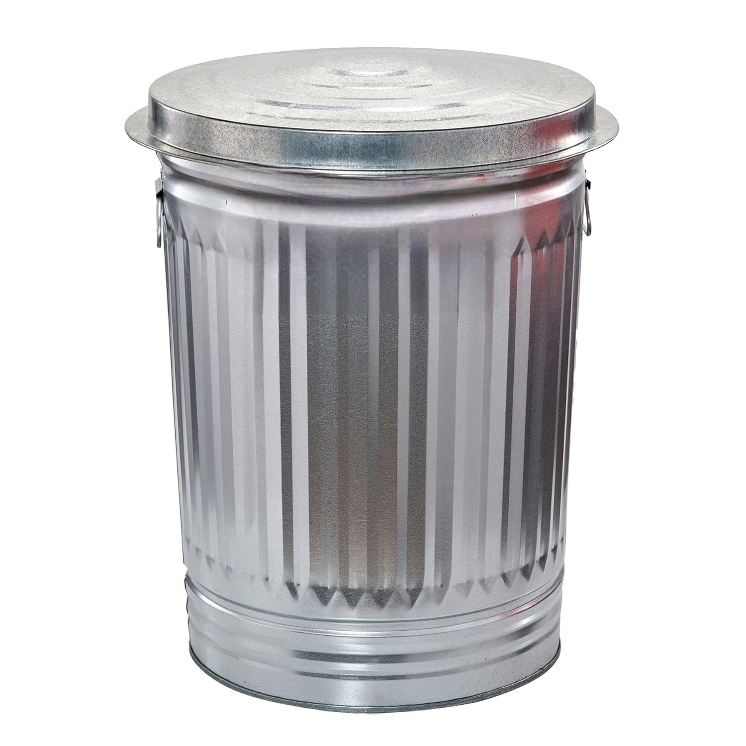 31Gallon Metal Garbage Can,Steel Trash Can with Lid,Quiet Close Swing Top,Metal Outdoor Trash Can for Patio, Kitchen & Office