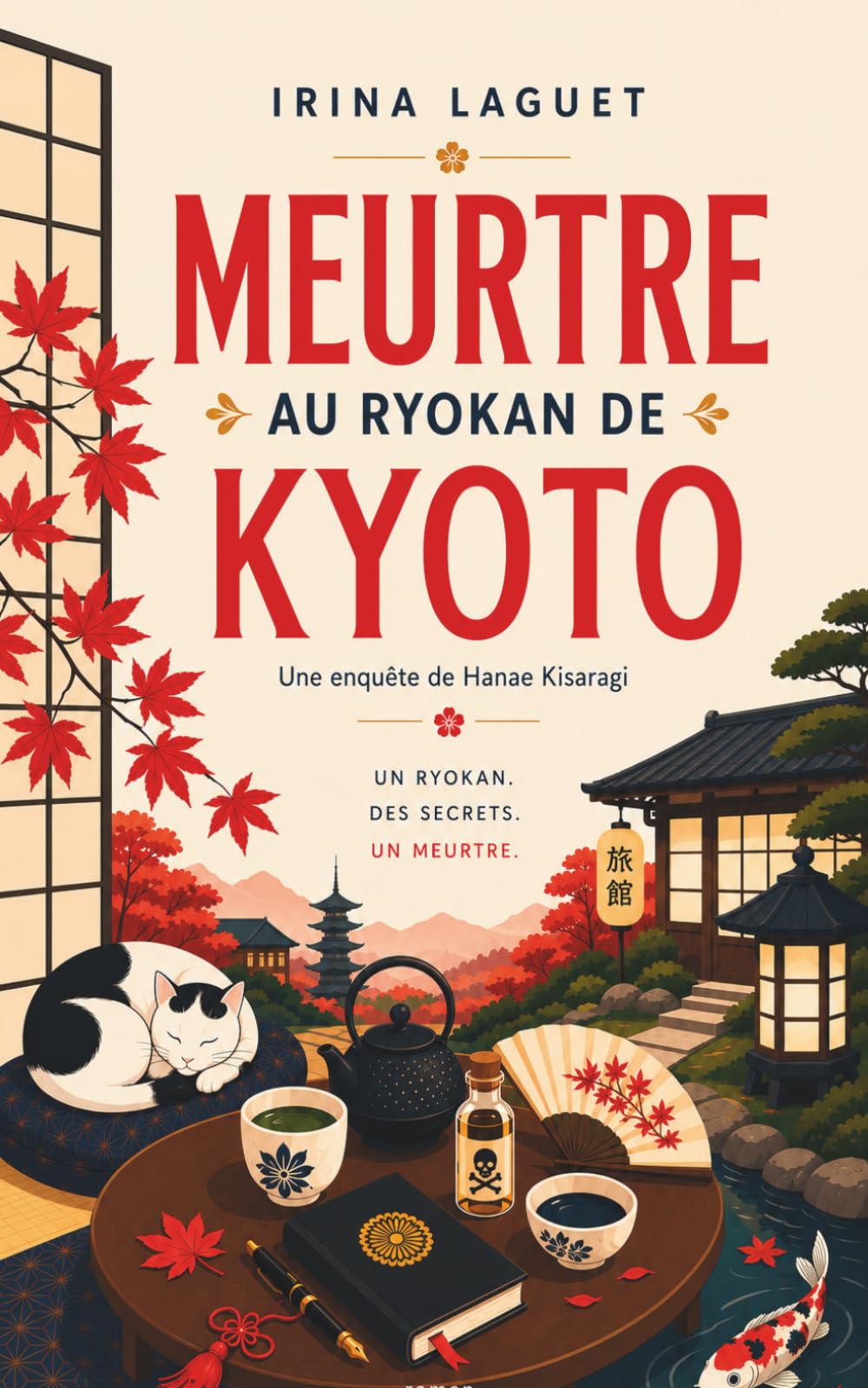 Meurtre au ryokan de Kyoto: Un polar cosy mystery japonais où thé, secrets de famille et enquête au cœur d’un vieux ryokan de Kyoto se mêlent dans une ambiance gourmande, mystérieuse et chaleureuse.