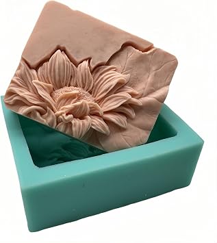 3D Flower Soap Molds DIY Sunflower Silicone Mold for Handmade Soap Making Decorating Candle Wax Melt Gypsum Resin Craft Mould