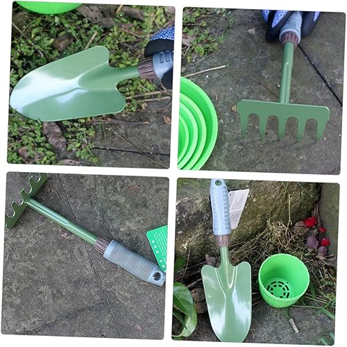 Miniatura 4 de Totority 1 juego de herramientas de jardinería duradera de acero inoxidable para plantar, excavar, deshierbar, agarre cómodo, suministros de jardín
