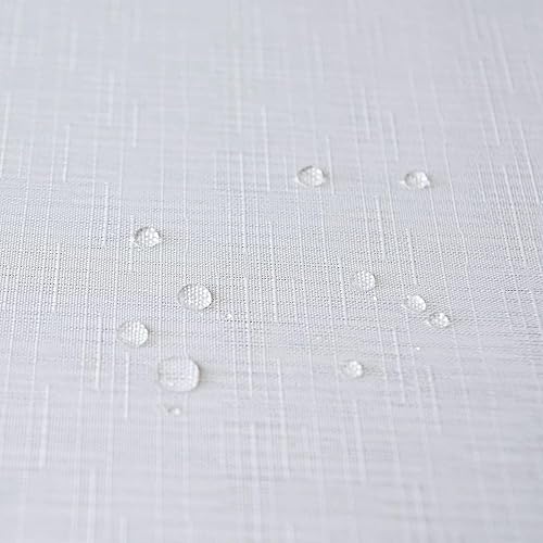 Vista 7 de Tititex Cortina de ducha de lino sintético de 4.94 oz/m², diseño floral azul con hojas doradas con flores, decoración de baño, juego de cortinas