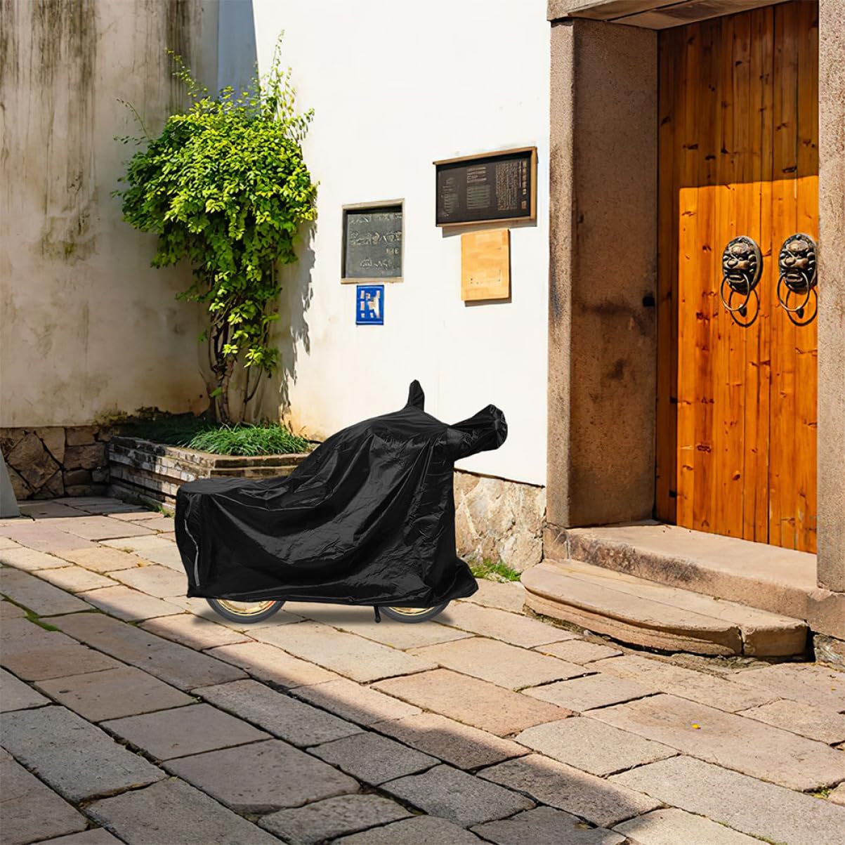 Couverture de Voiture Stockage de Housse de Anti-Pluie Housse de Pluie pour siège de Couverture de Housse de Protection Housses de Tissu Oxford Black NIYANGLE