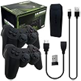 Upgraded M8 Retro Gaming Console with 9 Emulators 64G Wireless Game Stick 20000+ Games 4K HDMI Output Plug and Play Handheld Game Console with 2.4G Wireless Controller Gamepad