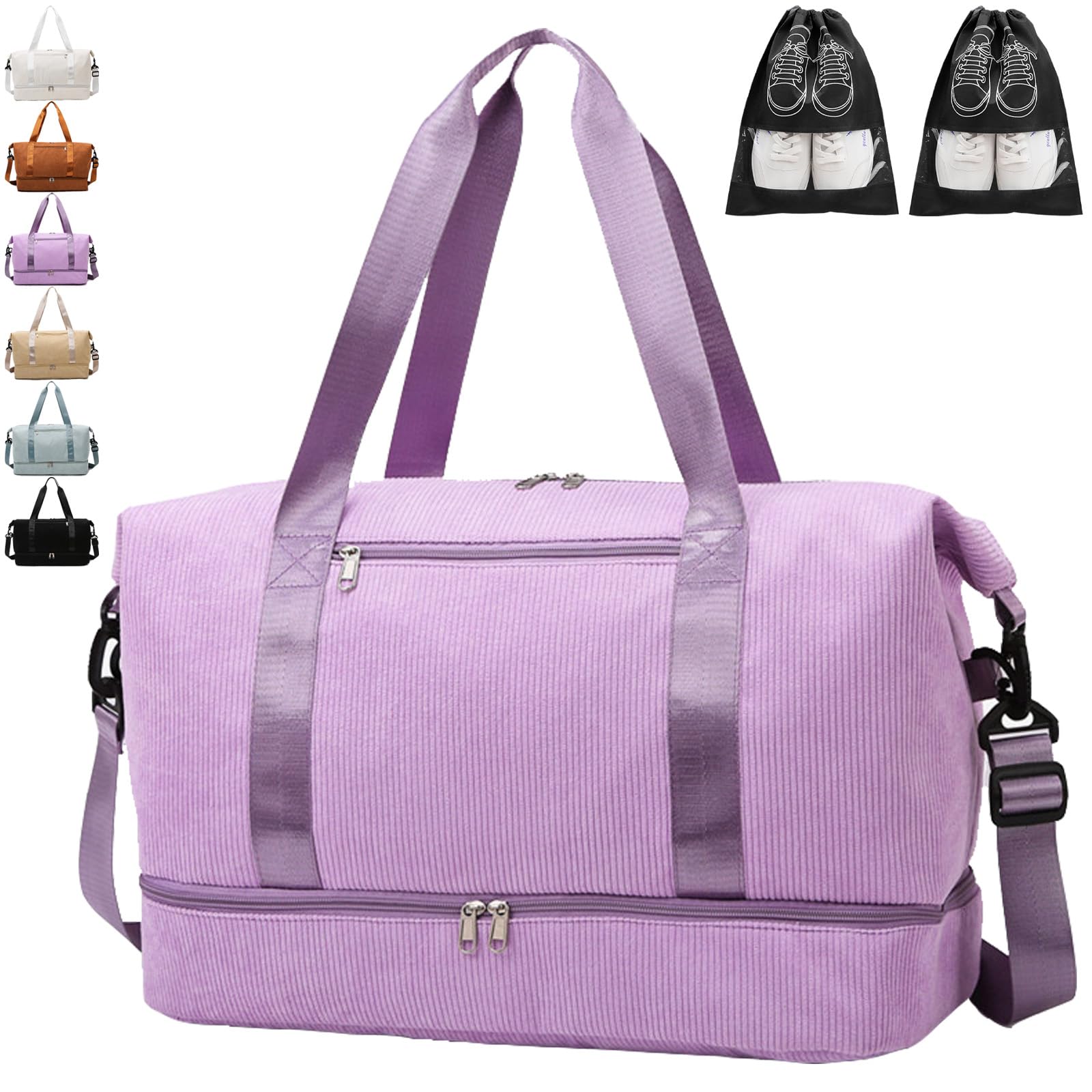 YOUYIKE Sporttasche Damen Herren 20-35L Reisetasche Cord Gym