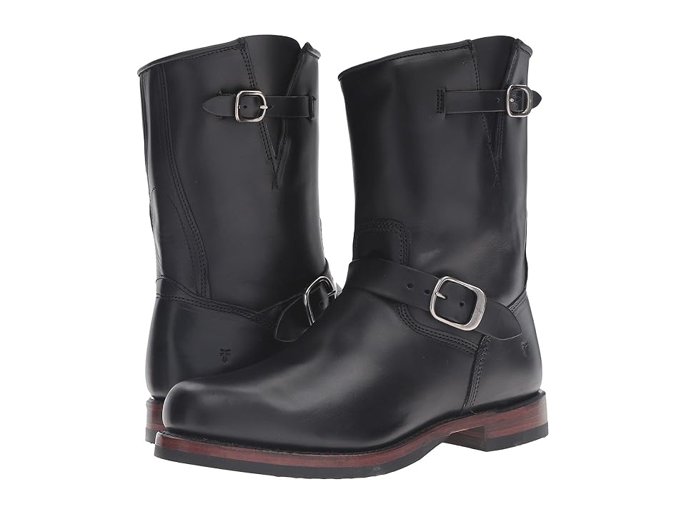 

Frye John Addison Engineer (Black Smooth Pull-Up Leather) Men's Boots