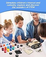 Vista 6 de Poraxy Kits STEM para niños de 8 a 10 a 12 años, 6 juegos de modelos de autos, rompecabezas de madera 3D, proyectos de experimentos educativos