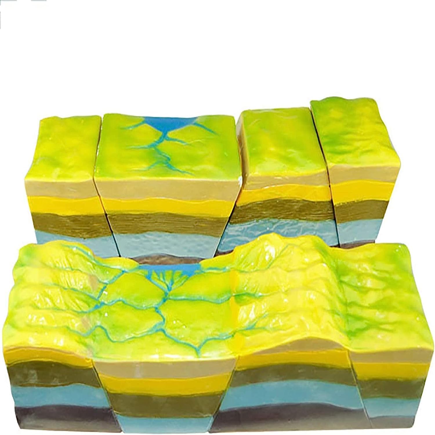 Geographische tektonische Platte 3D Modellbausatz, Entwicklungsmodell der Fehlerstruktur und gefalteten Land, High School Geographie Lehrmittel Grundschule Lehrmittel