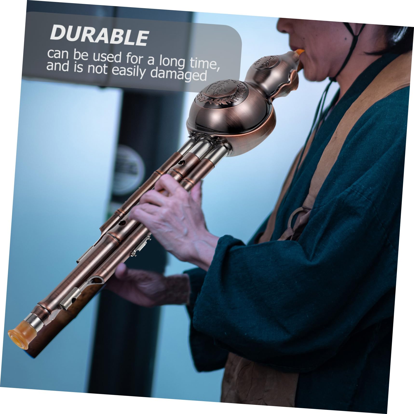 Toddmomy Instrumento Musical Étnico Chino Varios estilos Flauta de Cucurbitáceas Varios estilos en Tono C de Pp Dorado Nudo Decorativo para Principiantes Adecuado para Practicar Flauta de Calabaza