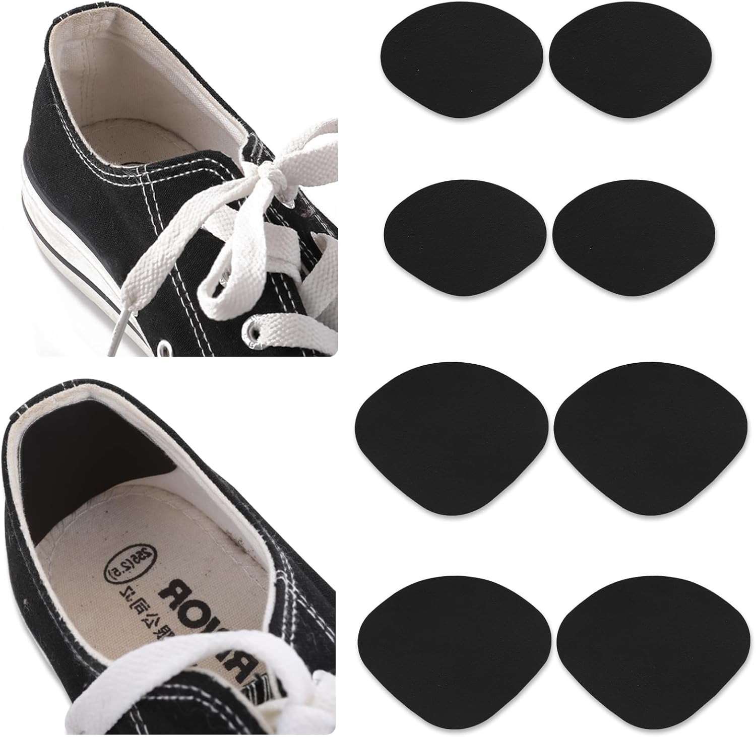 WLLHYF Shoes Heel Repair Kit, 4 Pairs SelfAdhesive Spliced