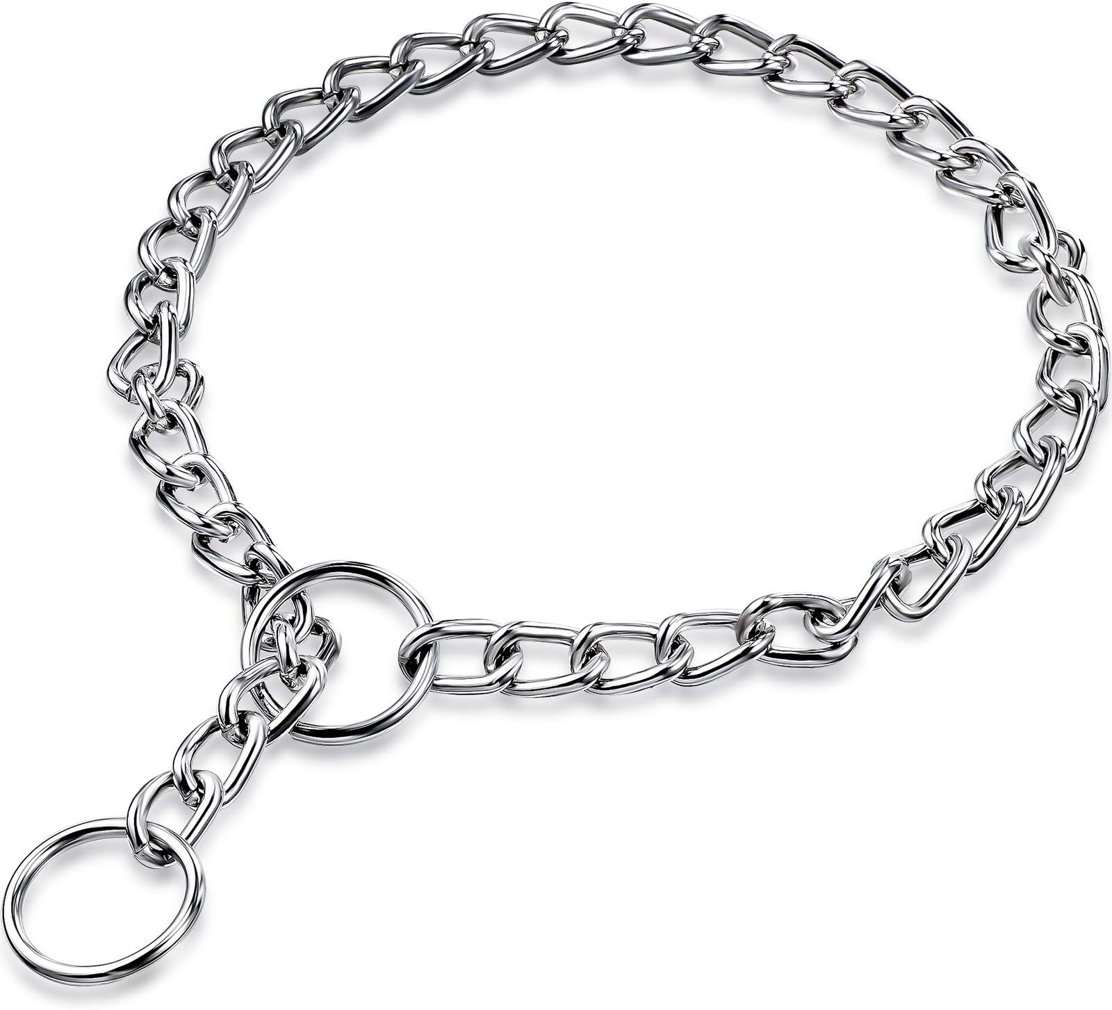 Metal Dog Collar Dog Chain Collars Steel Dog Collar Slip Collar Pet