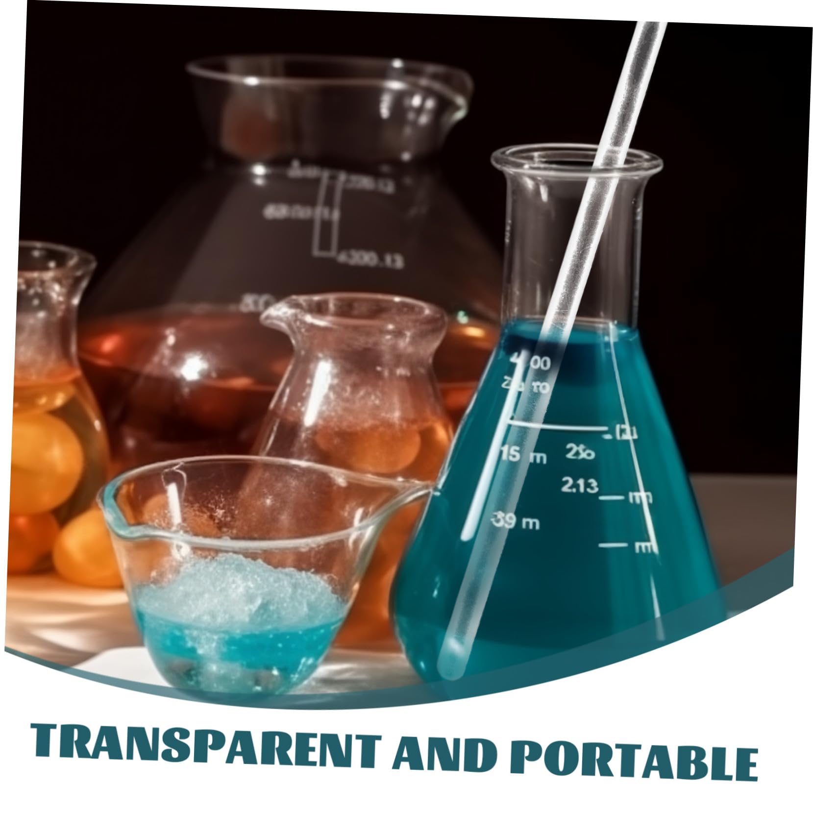 GALPADA Bastoncini di Vetro Resistenti per Mescolare in Laboratorio 20 Pezzi e Privi di Sbavature Estremità Arrotondate per Esperimenti e Cucina