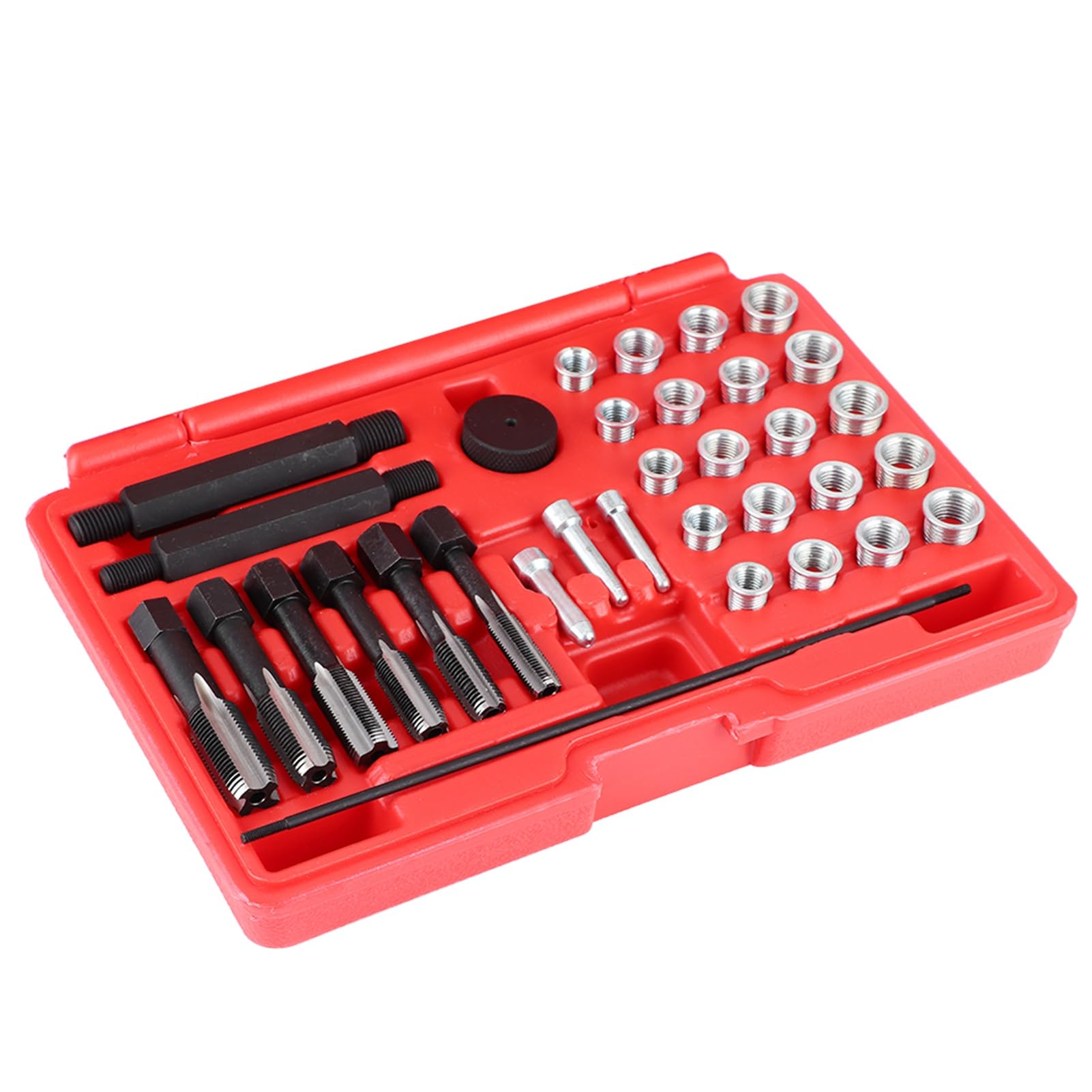 Kit di riparazione filettatura candelette Inserto rubinetto Guida driver Pin Set di strumenti per inserti filettati per la riparazione del motore 'auto