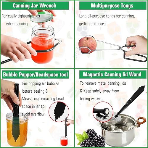 Miniatura 5 de Kit de enlatado, kit de iniciación de suministros de enlatado, juego de enlatado de acero inoxidable de grado alimenticio para principiantes,