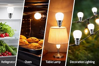 E14 LED SES LED Fridge Bulb 1W 15W Warm White 2800K 2 Pcs Edison Lamp Replacement for Fridge Microwave Cooker Hood Sewing Machine Pygmy Bulb Energy Class F AC 220-240V