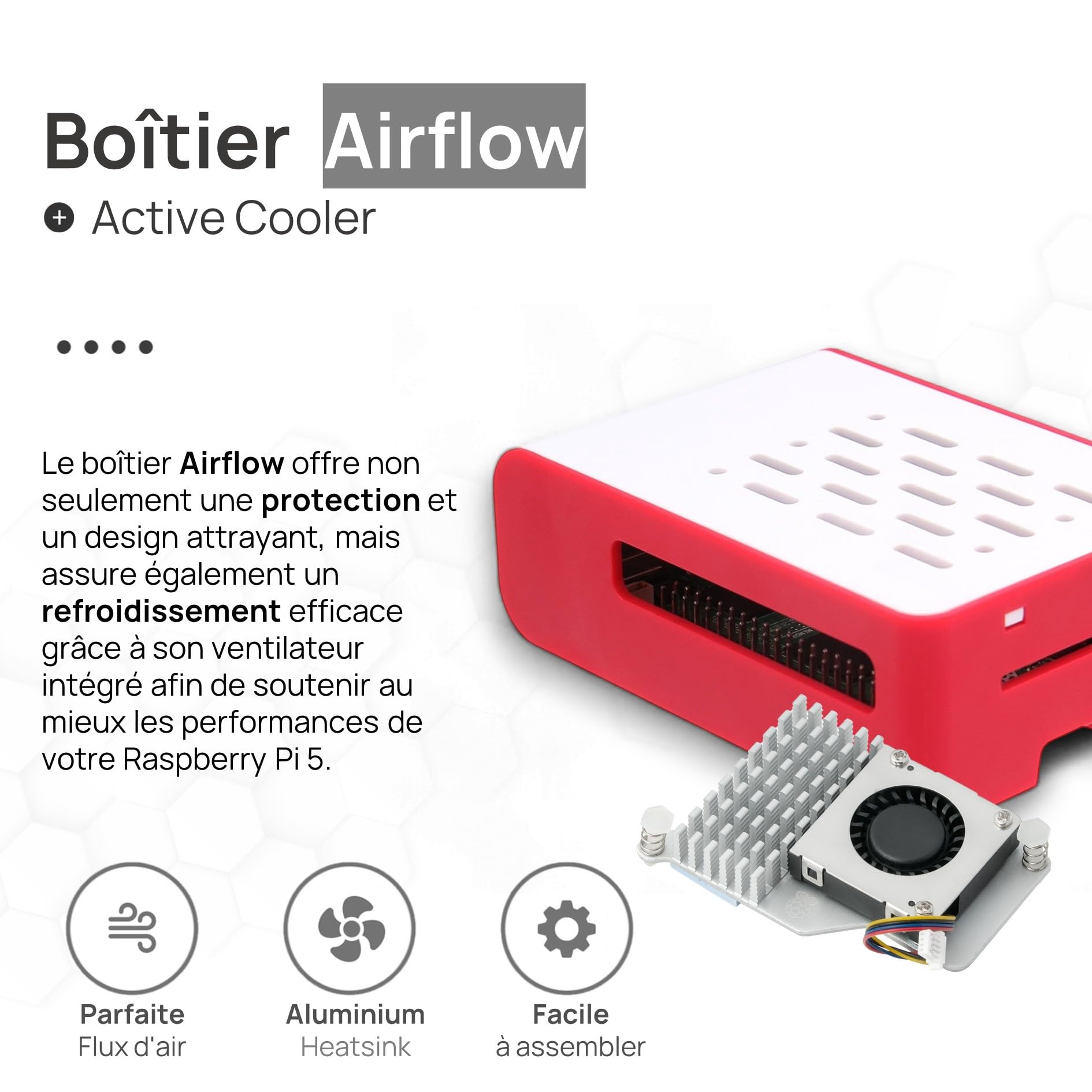 db-tronic Raspberry Pi 5 4 Go Cooler Kit | Édition 64 Go | Alimentation 27 W | Boîtier Airflow | Refroidissement Actif | Micro HDMI | idéal pour Home Assistant et Le Smart Home