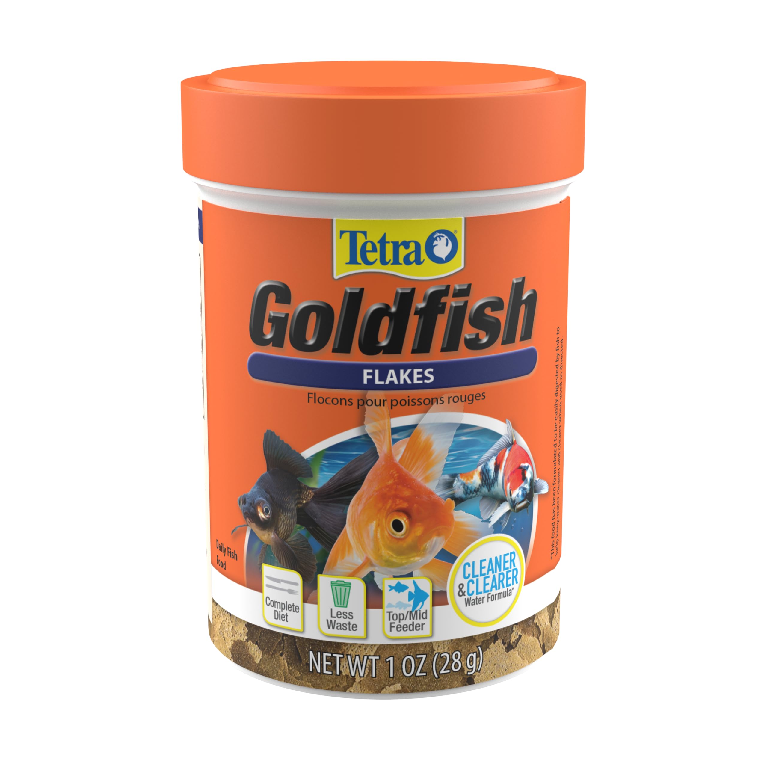 Tetra Goldfish Flakes, Nutritionally Balanced Diet For Aquarium Fish, Vitamin C Enriched Flakes, 1 oz 1 Ounce (Pack of 1)