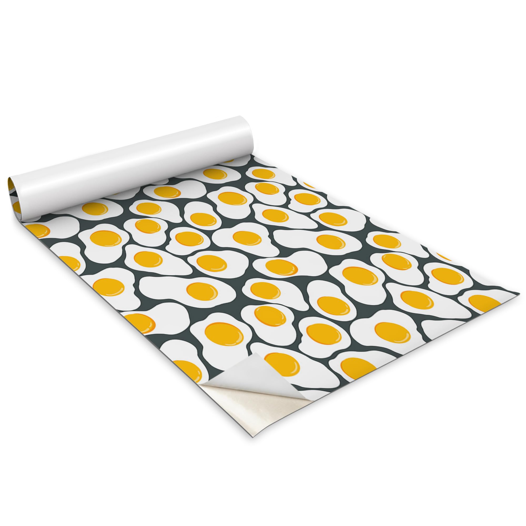 Papel pintado autoadhesivo huevos de dibujos animados 100x50 cm mate para muebles de cocina