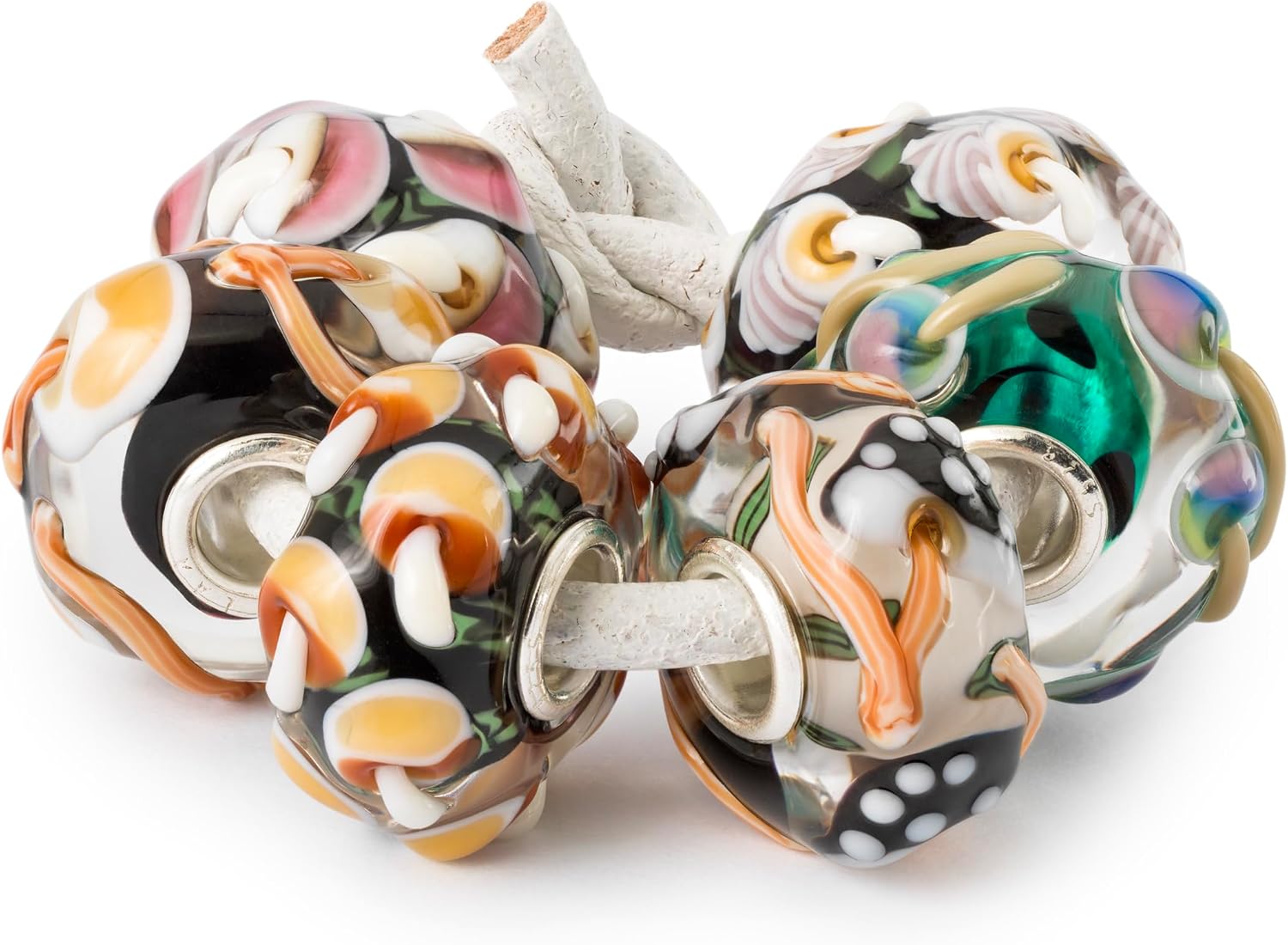 TROLLBEADS Treasures of the Forest Kit - Nature-Inspired Charm Collection | Authentic Brand Charm Kit | Glass | Walk the Journey Collection | Design by Tenzin Phuntsok and Kalden Chophel