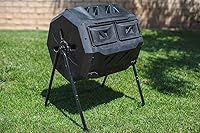 Vista 3 de MaxWorks 50891 - Contenedor de compostaje de doble cámara, 42 galones, incluye guantes