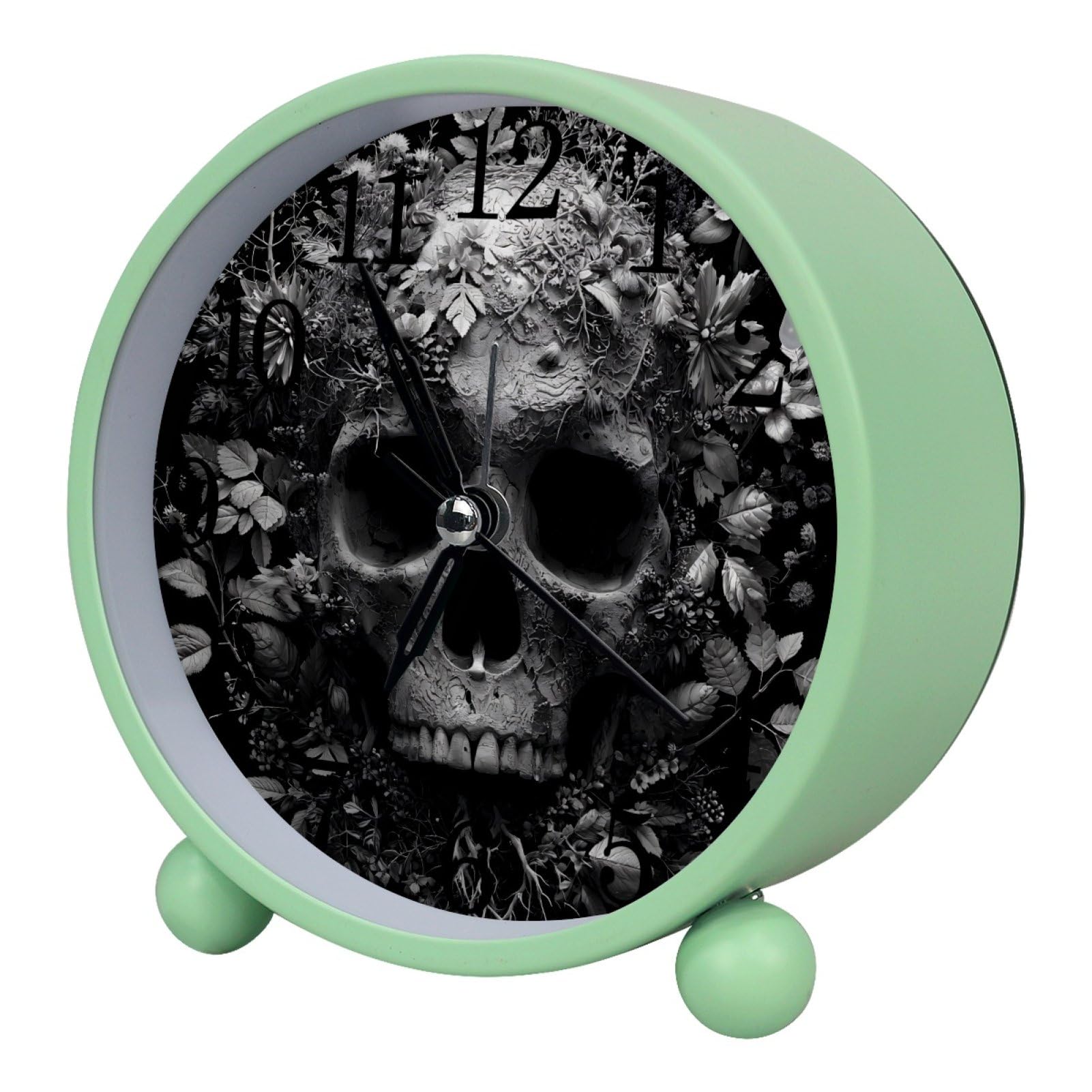 etoenbrc Watercolor Butterfly Silent Analog Alarm Clock Small Battery Operated Clock Slient Plastic Table Clock for Living Room Bedroom Color299