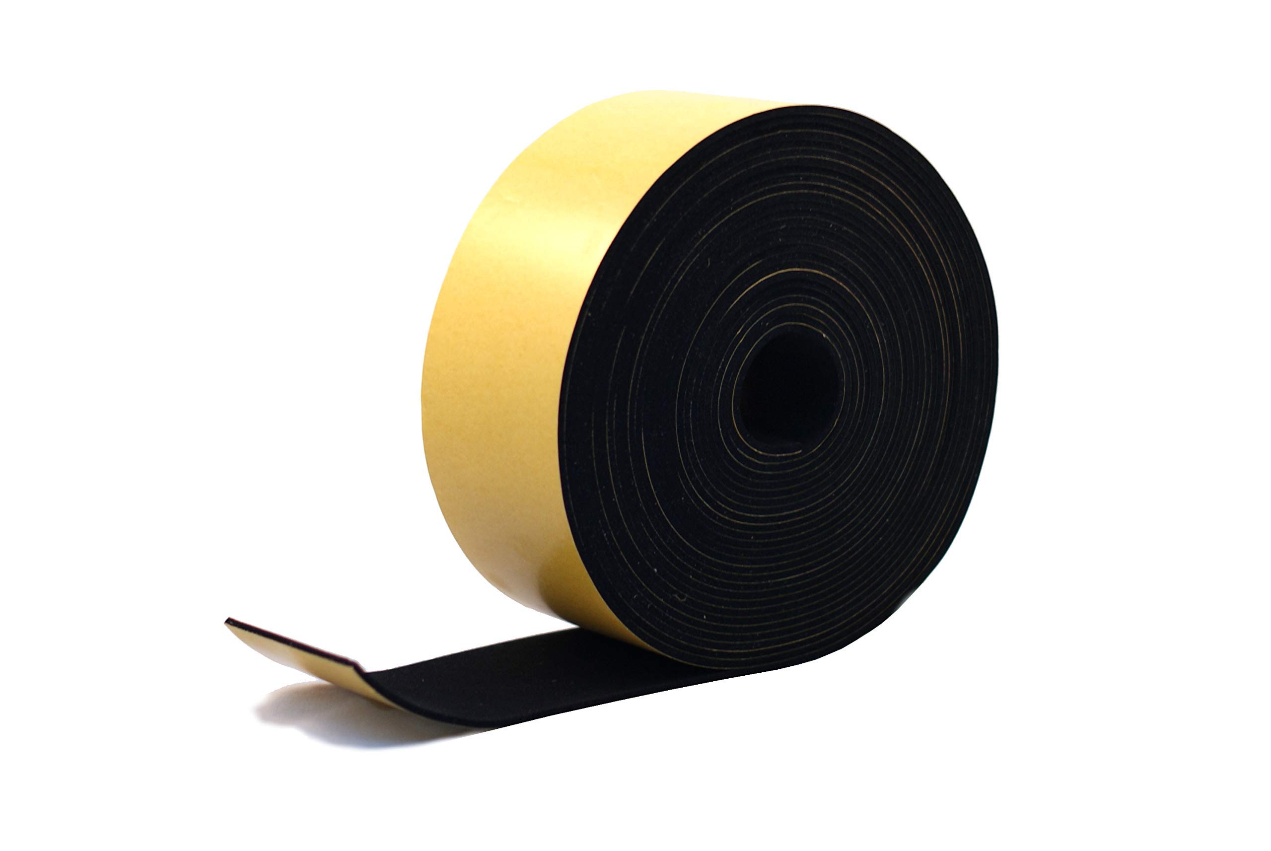 RS® Neoprene Rubber Self-Adhesive Sponge Strip 75mm Wide x 3mm Thick x 10m Long for Sealing, Weather Strip, Cushioning, Anti-Vibration, Anti-Slip, Gaskets & DIY